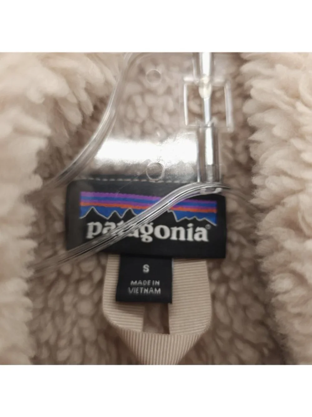 PATAGONIA Women's Shelled Retro-X Pullover Hooded Sherpa Jacket STPE Beige SMALL - Picture 5 of 8